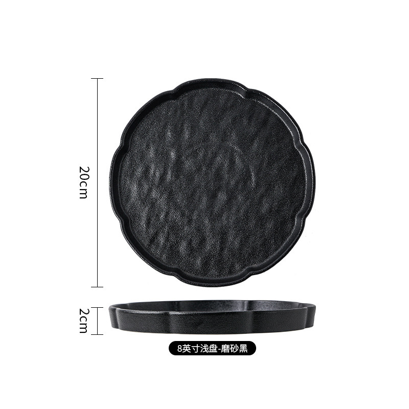 Black-8inch-placa poco profunda