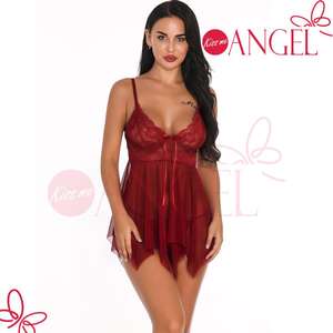 KISS ME ANGEL เจ้าชู้ขนาดลึก <span class=keywords><strong>V</strong></span> คอชุดชั้นในเซ็กซี่ชุดนอน Hot Mature ผู้หญิง Babydoll - Product Image 3