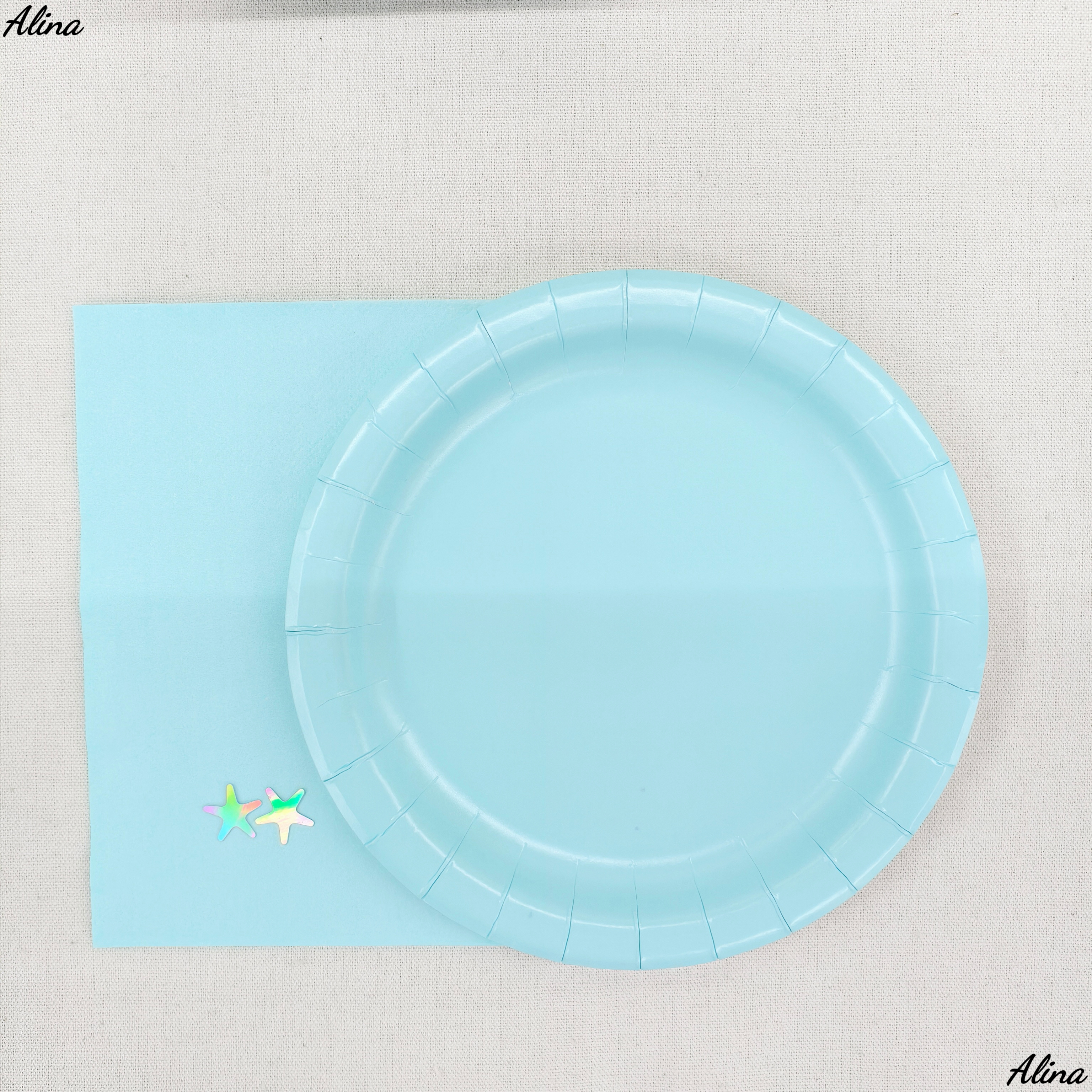 azul 7 pulgadas * 10 piezas