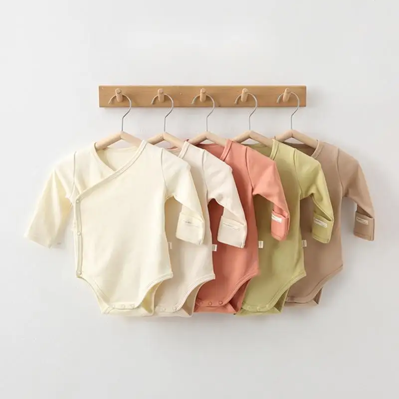 Pelele de algodón 2022 orgánico para bebé, conjunto de ropa para Recién Nacido + sombrero, venta al por mayor, novedad de 100%