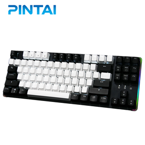 RGB 87 Phím Bàn Phím Cơ Khí Backlit Chơi Game Bàn Phím Song Ngữ Keycaps Tiếng Anh Và Tiếng Nga - Product Image 1