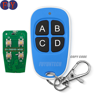 Fabbrica diretta 4 pulsante trasmettitore universale 433.92MHz clonazione telecomando con codice fisso per la porta del Garage in metallo - Product Image 1
