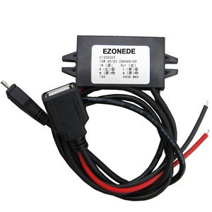 Convertidor de voltaje Buck de CC, salida de potencia Dual de 12V a 5V, 3A/15W, fuente de alimentación USB + conector de Cable Micro USB - Product Image 2
