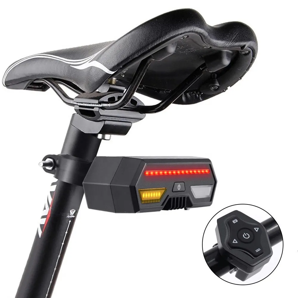 للماء 4G GPS المقتفي الدراجة إضاءة دراجة هوائية قابلة للشحن مع بدوره مصباح إشارة عن بعد تحكم