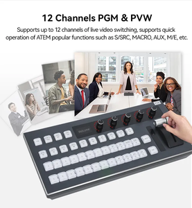 12 Channels Video Switcher Mixer Usb Lan Live Streaming Vmix <strong>Controller</strong> Vmix Software Switchboard Control Panel