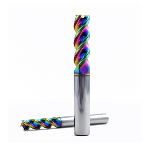 胶带涂层硬质合金刀具耐磨铣刀数控加工套装，用于加工铝材料 - Product Image 1