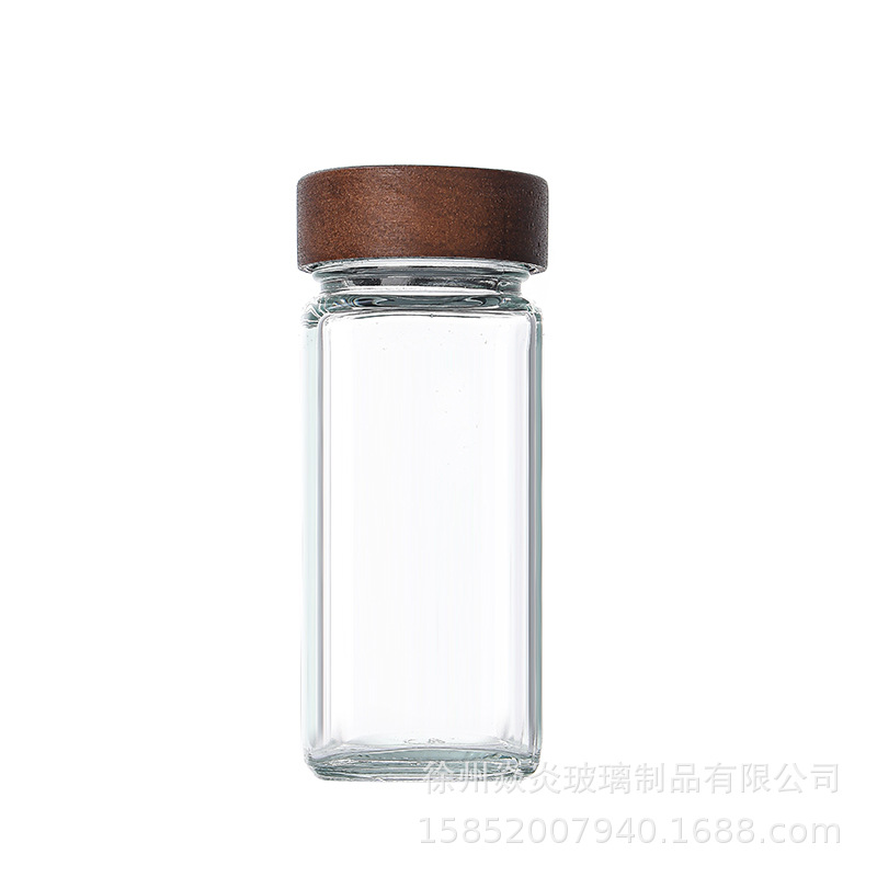 clear 120ml wooden lid