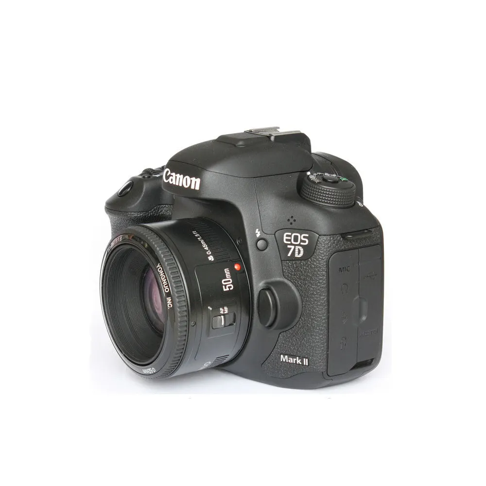 Lensa Auto Fokus YN50mm F1.8, Lensa untuk Kamera DSLR Canon Nikon EOS YONGNUO YN EF 50Mm Bukaan Lensa F/1.8 AF