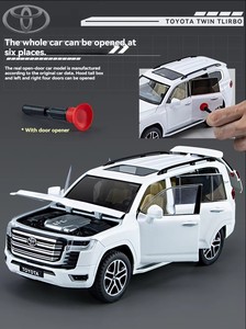Diecast Model Car <strong>1</strong>:<strong>24</strong> LAND CRUISER LC300 with RC Key with Sound and Light Pullback Metal Model Car <strong>Toys</strong> Coche Modelo Del Metal - Product Image 4