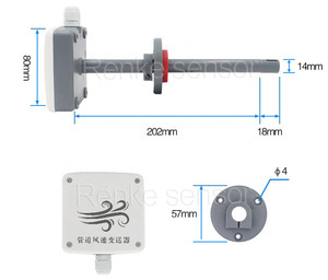 Modbus hava kanalı sensörü/hava akımı hızı sensör verici - Product Image 6