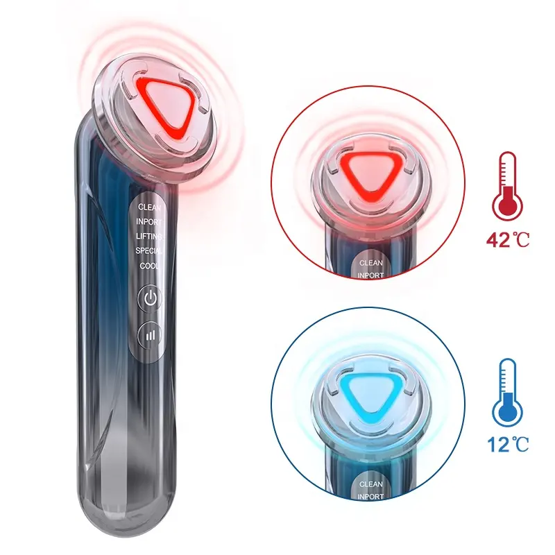 2023 uso domestico apparecchiature di bellezza micro corrente ems led photon light therapy massaggiatore facciale sonic rf beauty device massaggiatore viso