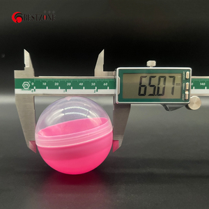 Hot <strong>Capsule</strong> Shell 65 mm or 6.5 cm or 2.56' Inches Half Transparent Half Colored Vending Machine Toy Plastic <strong>Capsule</strong> - Product Image 6