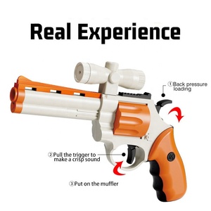 DIY組み立てピストルおもちゃ銃セット子供用ショットガン弾丸ランチャーシミュレート手動リボルバーサイレンサー付き - Product Image 6