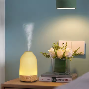 Macchina per aromaterapia con venature del legno diffusore di olio essenziale per ufficio camera da letto umidificatore a doppio uso per uso domestico diffusori di fragranze in ceramica - Product Image 2
