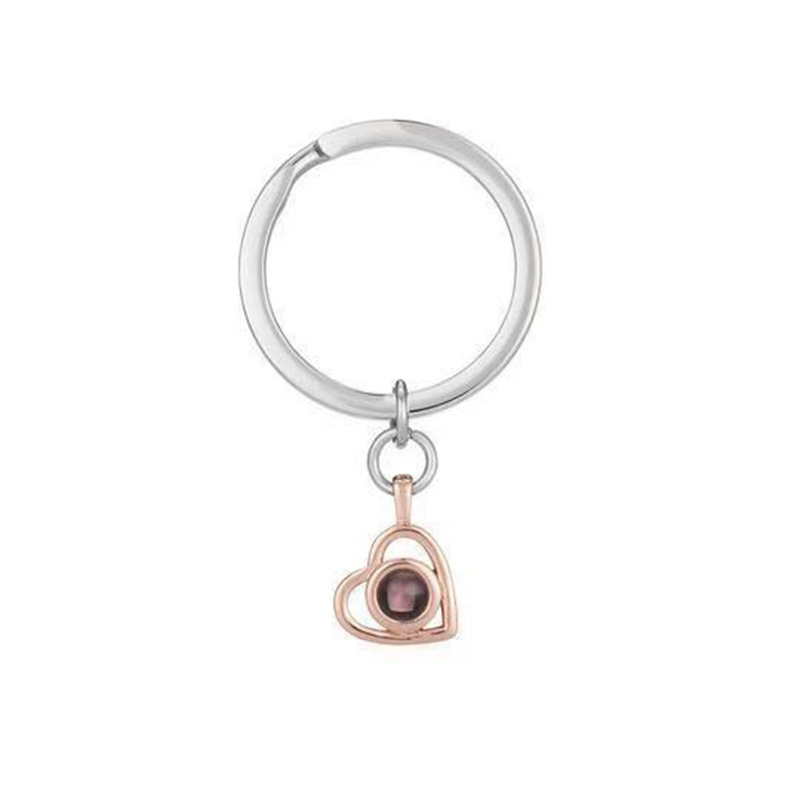 Porte-clés en or rose + vos photos