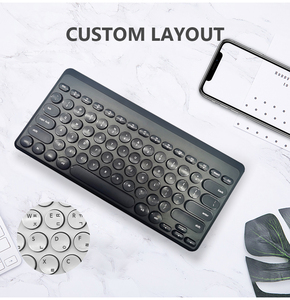 Teclado inalámbrico BT 2,4G Teclado Oficina Chocolate Keycap, diseño compacto Teclado inalámbrico para computadora