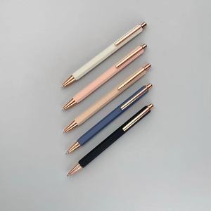 金属夹紫外线推动器和尖端彩色促销玫瑰金超薄金属滚轮圆珠笔