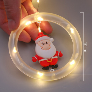 Luci all'ingrosso della tenda della finestra di natale luci dell'anello appeso di più modalità con funzione Timer USB e batteria