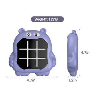 Taşınabilir seyahat Tic Tac Toe oyunu Hippo tarzı 3-in-1 el bulmaca konsolu kurulu çocuklar için oyunlar ve yetişkin oyunları - Product Image 5