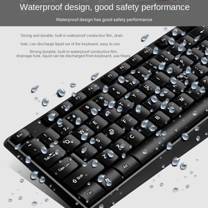 Combo de ratón y teclado impermeable USB de negocios, traje con cable para uso doméstico para juegos y trabajo de oficina - Product Image 3