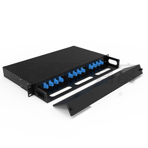 Panel de parche óptico de fibra óptica, caja de terminales de Metal SC LC MONTADO EN ESTANTE 4 8 72 96 144, marco de distribución de puerto, 19 pulgadas, 1U, 2U, 24 puertos - Product Image 3