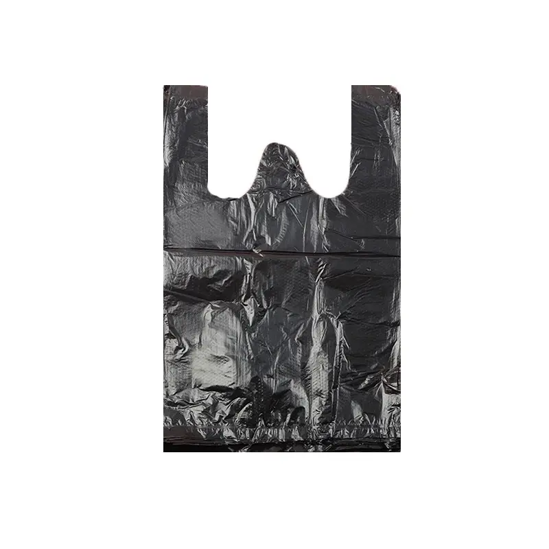 Manufacturers wholesale black garbage bags thickening large flat one-time vest bag black garbage bag