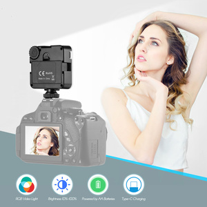KM-72B Mini LED Video işığı RGB renk çok fonksiyonlu on-kamera dolgu işık telefonları kameralar için ABS stüdyo fotoğraf aydınlatma - Product Image 6