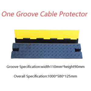 Kauçuk kablo koruyucu kapak 1 kanal kablo rampa koruyucu hız yumru - Product Image 2