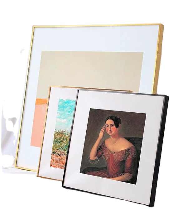 Grosir bingkai foto Puzzle dinding gantung bingkai foto logam aluminium tepi sempit tipis