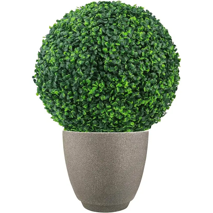 Hot Sale Günstige konservierte künstliche Kunststoff Buchsbaum kugel hängen Topiary Grass Ball