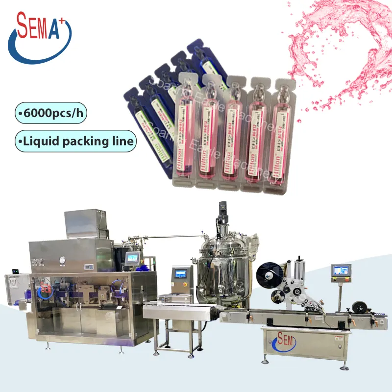 automatic plastic ampoule vial form fill seal liquid packing machine for oral drinking