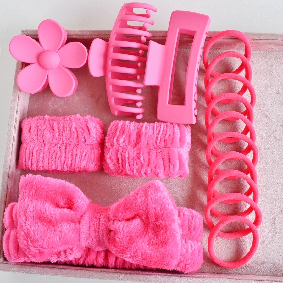 Set da 7 pezzi rosa shocking