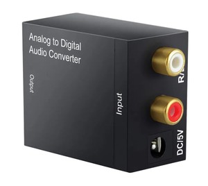 RCA R/L Audio estéreo a Toslink óptico o salida coaxial Convertidor de audio analógico a digital - Product Image 1
