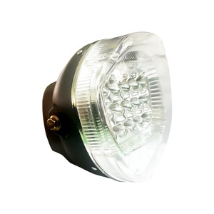 Dc LEDラウンドヘッドライト15ビーズHD三輪車オートバイ電気自動車ユニバーサルハイパワーLEDヘッドライト12-80V