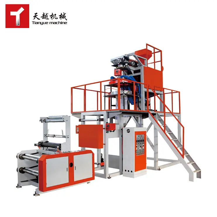 TIANYUE China Factory High Speed Fully Automatic PE Aba Hdpe Ldpe Aba Film Co Extrusion Blowing Machine