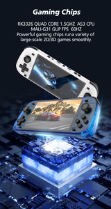 Hicyber คอนโซลเกมมือถือ R50S 5.1นิ้วแบบพกพาสำหรับทีวีคอนโซลวิดีโอเกมพร้อมเครื่องจำลอง20ชิ้น