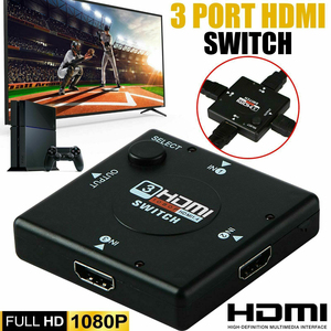 Conmutador de vídeo HDMI, conmutador de 3x1, 3 en 1, HDCP 1,4, Full HD, 3D, 10,2 Gbps, EDID, 1080P, 4K30Hz, venta al por mayor
