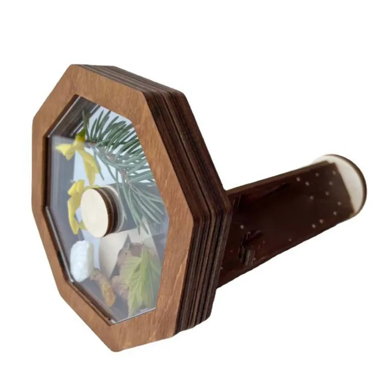 Kit caleidoscopio in legno fai-da-te giocattolo classico per bambini regali personalizzati gioco interattivo specchio magico caleidoscopio giocattoli sensoriali