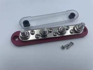 Kırmızı ve siyah Terminal Terminal bloğu güç dağıtımı 5/16 ''M8 bara 4 saplama kapaklı - Product Image 6
