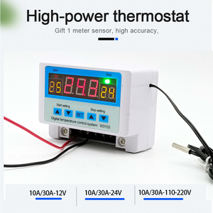 Controlador de temperatura digital W3103, alta potencia, 30A, automático, temperatura ajustable, 12V, 24V, 220V