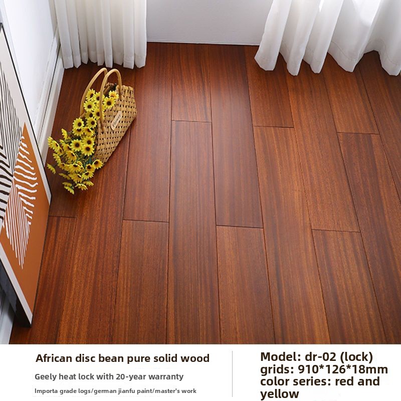 Cerradura africana de madera maciza pura de frijol redondo DR-01