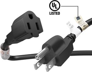 Fiş kablosu 3 Pin AC güç kablosu IEC C13 abd güç kablosu fabrika doğrudan 3 Pin siyah soket - Product Image 2