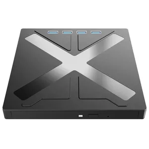 USB3.0型便携式光盘/DVD驱动器外部光盘驱动器兼容Win Mac操作系统，适用于笔记本电脑台式电脑TF，适用于微型SD光盘/DVD Pl - Product Image 2