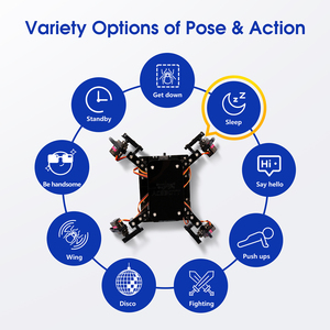 Acearduino ESP32 örümcek Robot ESP8266 WiFi kablosuz IoT robotik kiti biyonik dörtlü Robot C/C + + Arduino IDE için kod başlangıç kiti