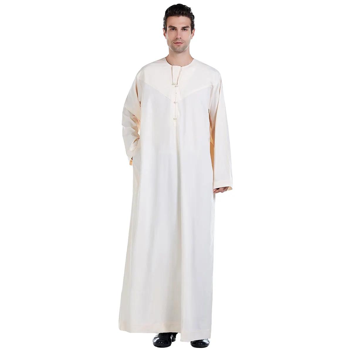 เสื้อผ้าอิสลามอาหรับ Jubba ผู้ชายมุสลิม Thobe เสื้อคลุม Muslimah ชุดโอมานซาอุดิอาระเบียอิสลาม