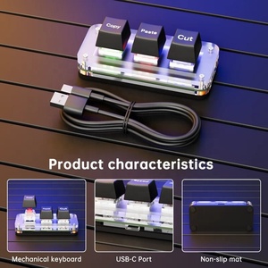 Programming Mini <strong>Keyboard</strong> RGB 3 Keys Macro Copy Paste Mini Button Gaming Drawing for Photoshop Gaming Hotswap Mini <strong>Keyboard</strong> - Product Image 5