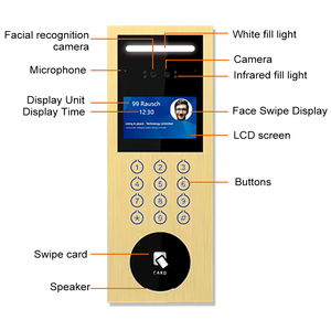 Sistema de videoportero de construcción para multiapartamentos Reconocimiento facial Timbre Cámara Acceso Desbloqueo Sistema de entrada de puerta de casa - Product Image 5