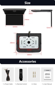 XTRONS 14&quot; Android Car Roof Flip Down <strong>LCD</strong> Monitor Bus TV Car Entertainment System HD/CVBS <strong>Input</strong> Car Video Multimedia Player - Product Image 6