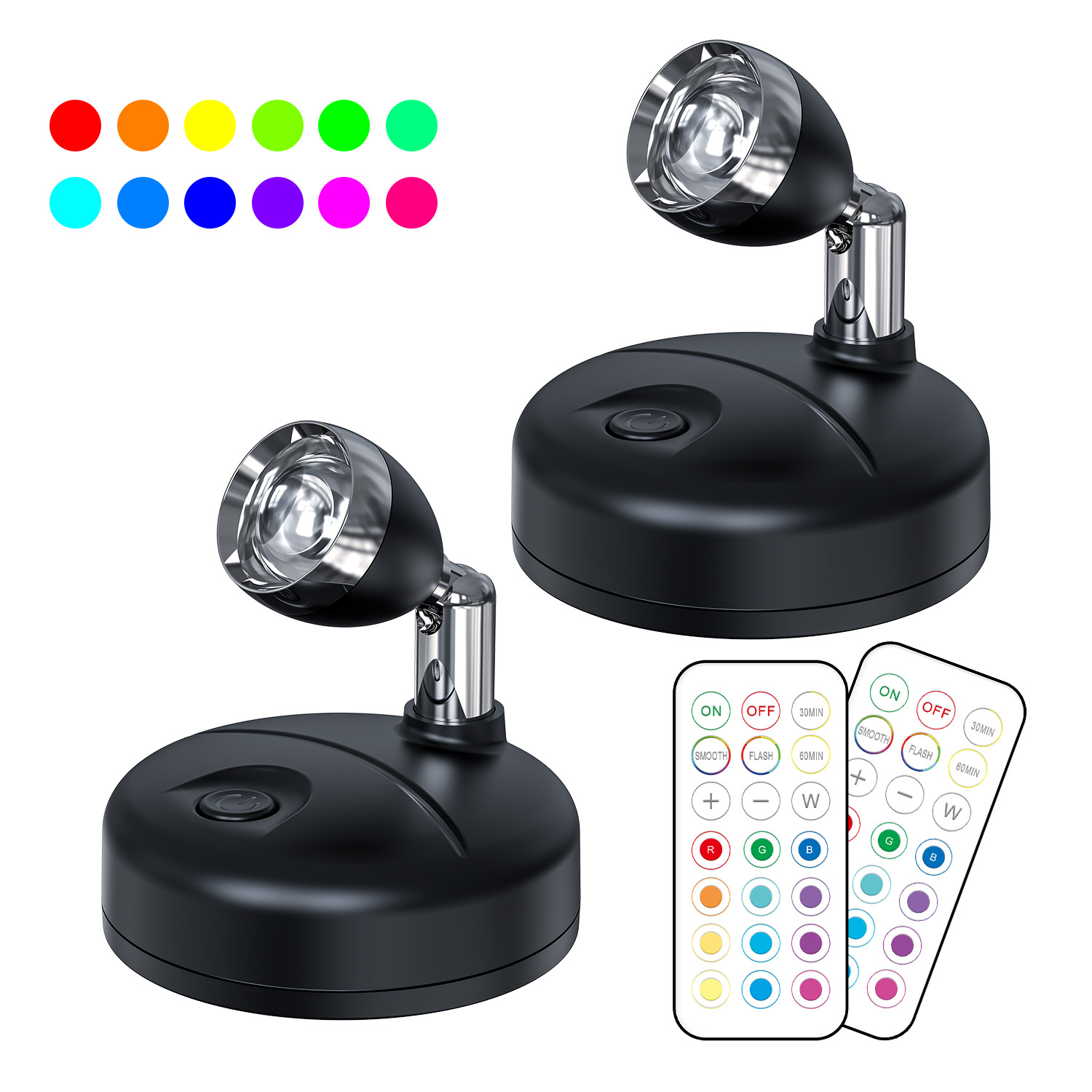 1 Lamp + 1 Remote Control set-Black 2