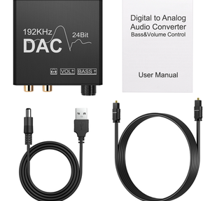 Convertidor de Audio Digital a analógico, convertidor óptico Toslink SPDIF Coaxial a RCA de 24 bits, adaptador Jack de 3,5mm, compatible con PCM /LPCM - Product Image 2